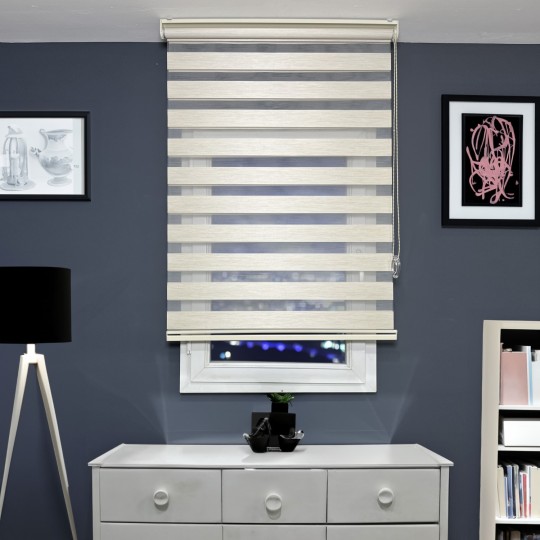 Bambu Class Krem Zebra Perde