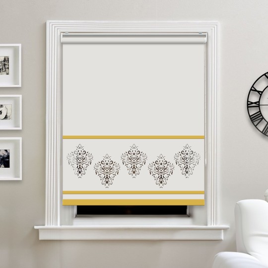 Damask Desen Lüks Lazer Kesim Stor Perde