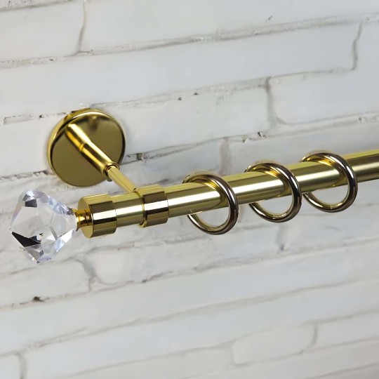 Diamond Başlık Akuamarin Gold Metal Rustik